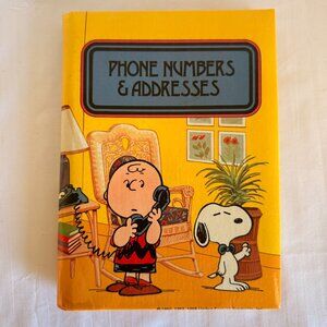 Vintage Collectible Peanuts Phone Numbers & Addresses Book 1980's ?